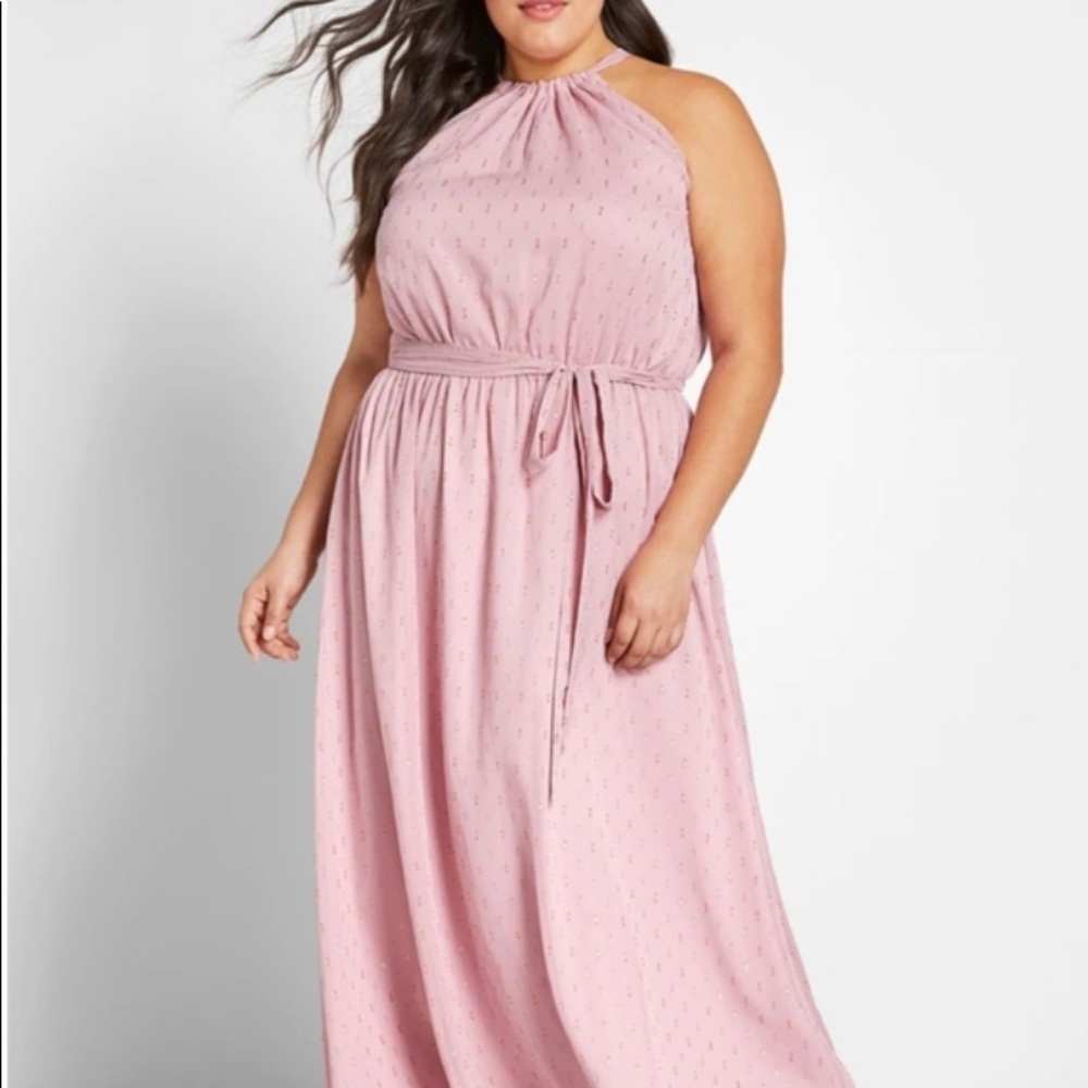 Modcloth "Illuminated‎ Elegance" Chiffon Maxi Dress